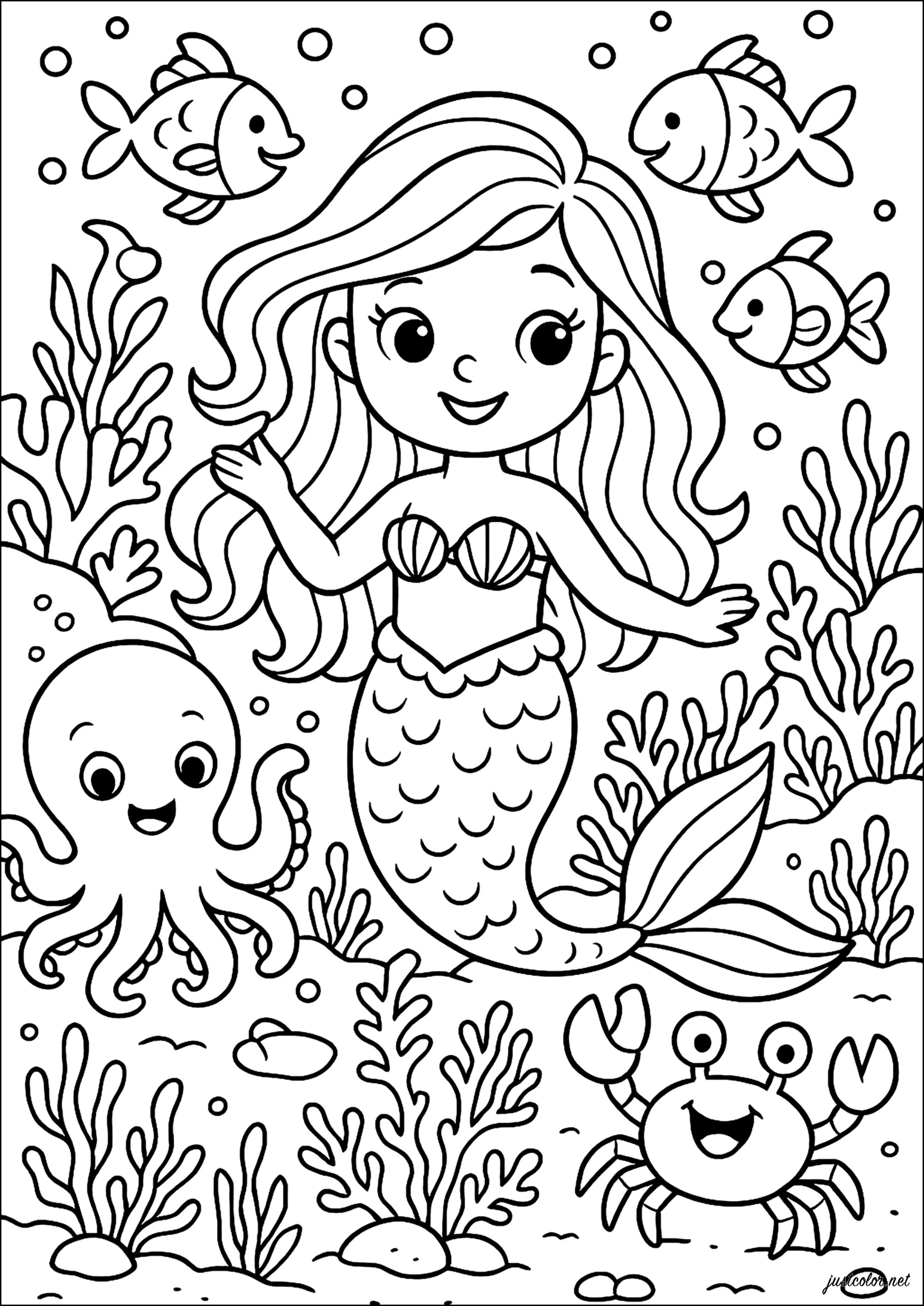 desenho de sereia realista para pintar