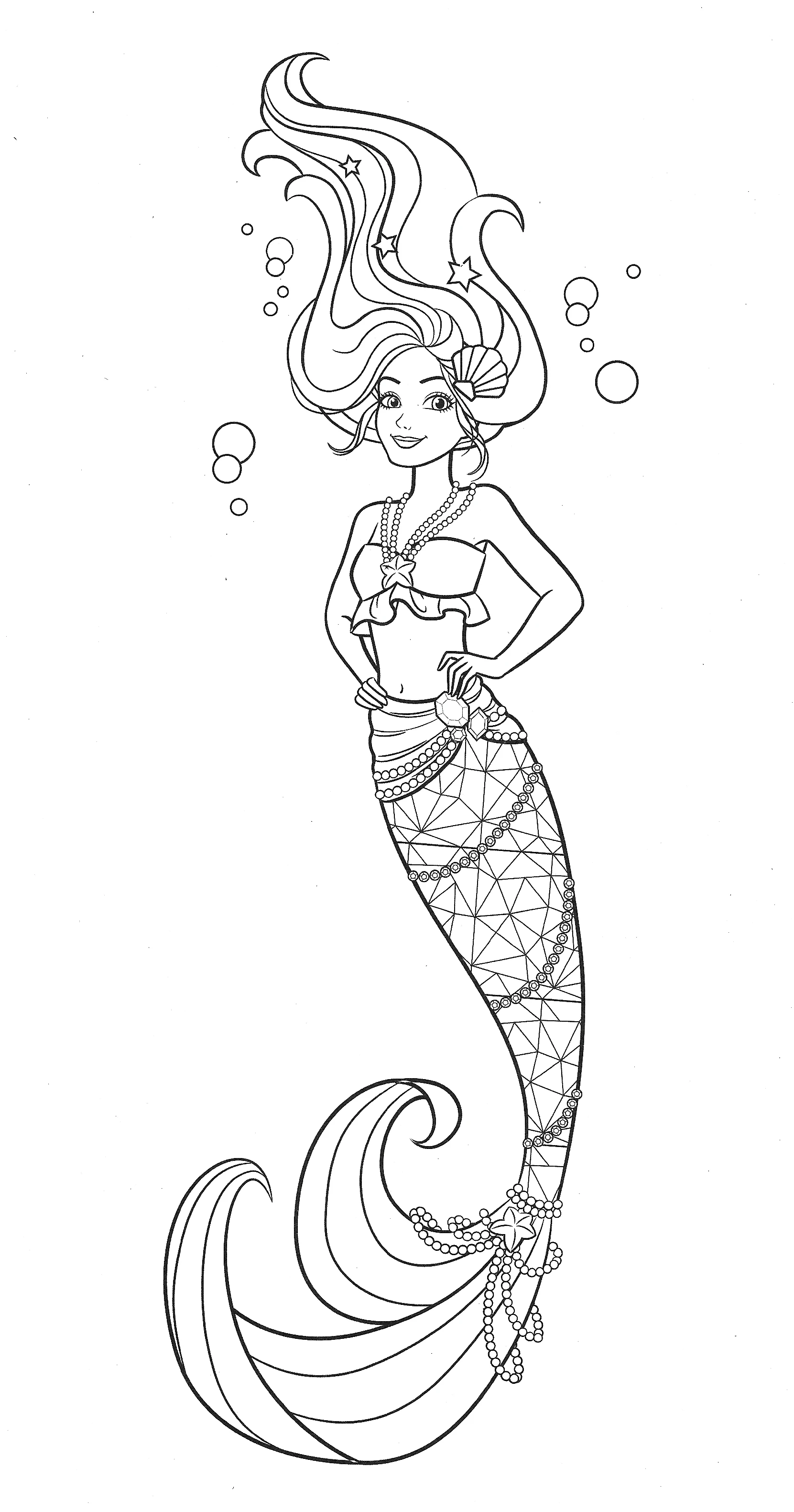 desenho de sereia realista para pintar