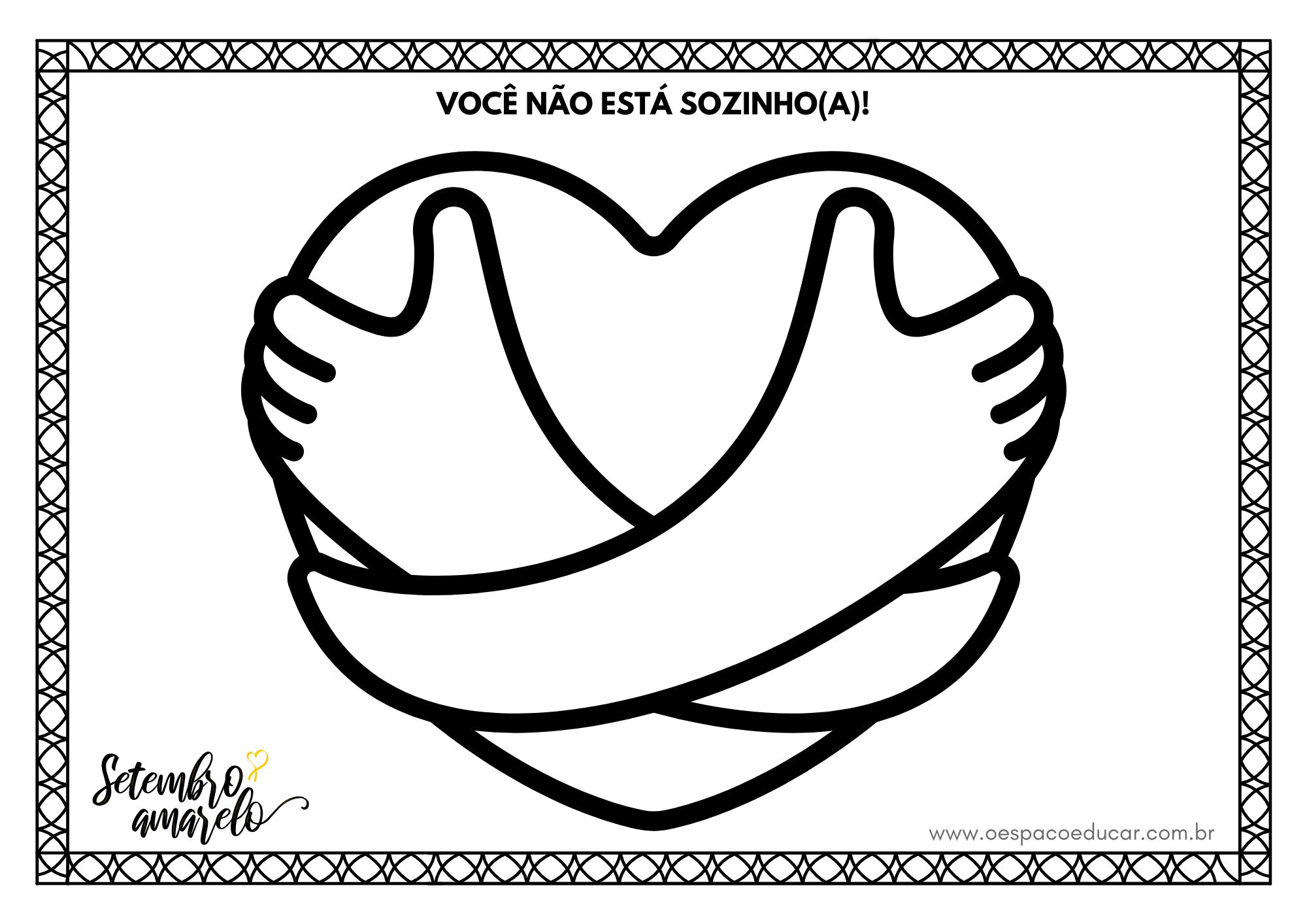 desenho setembro amarelo para imprimir