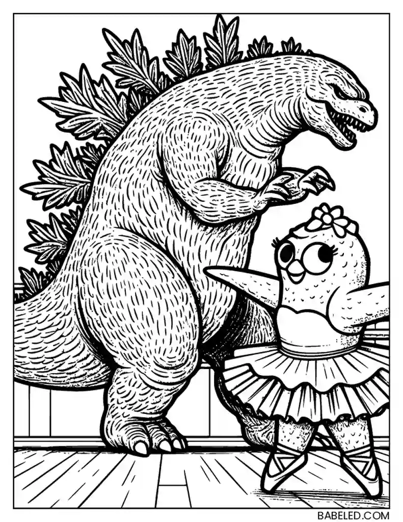 arte para colorir kaiju