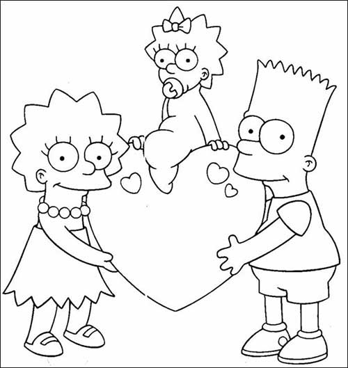 bart simpson para colorir
