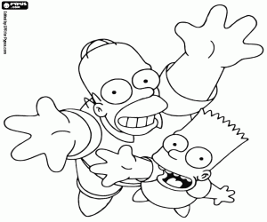 família simpson para colorir