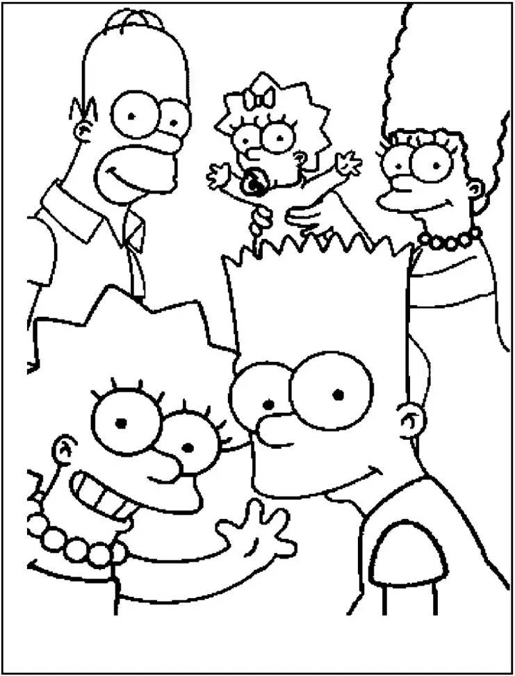 família simpson para colorir