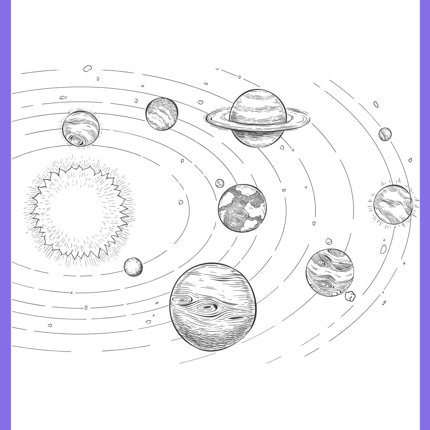 sistema solar para colorir nomes dos planetas