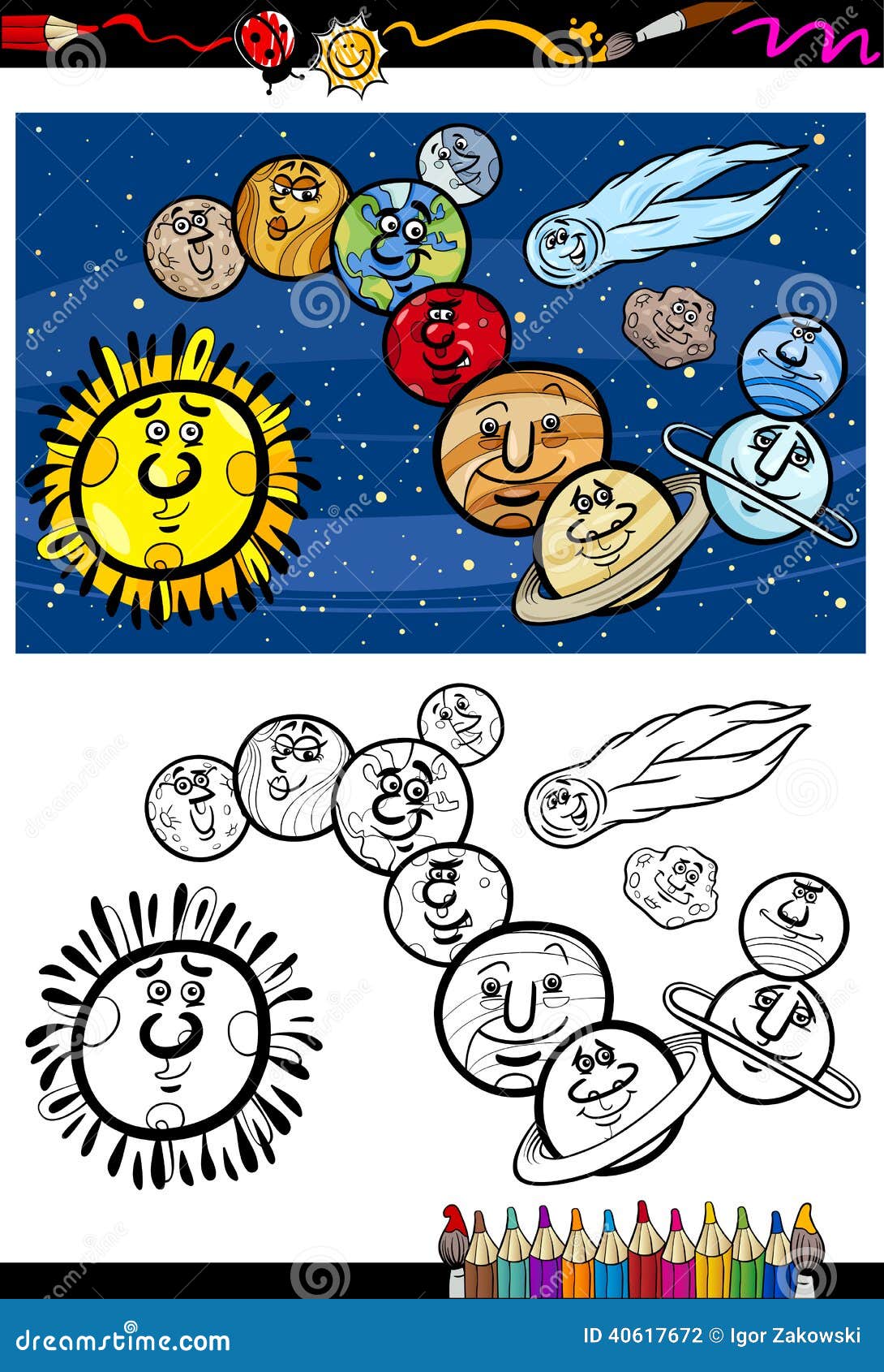 planetas do sistema solar para pintar