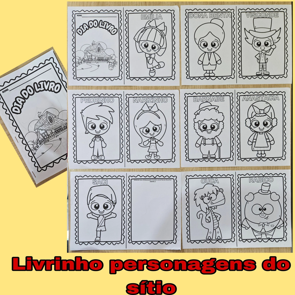 moldes sítio do picapau amarelo para colorir