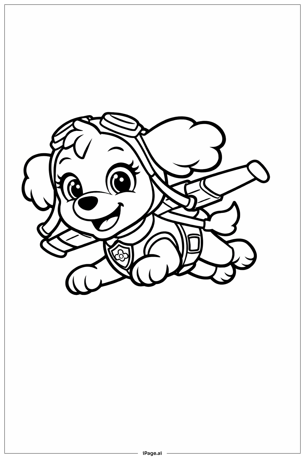 desenho skye patrulha canina para pintar