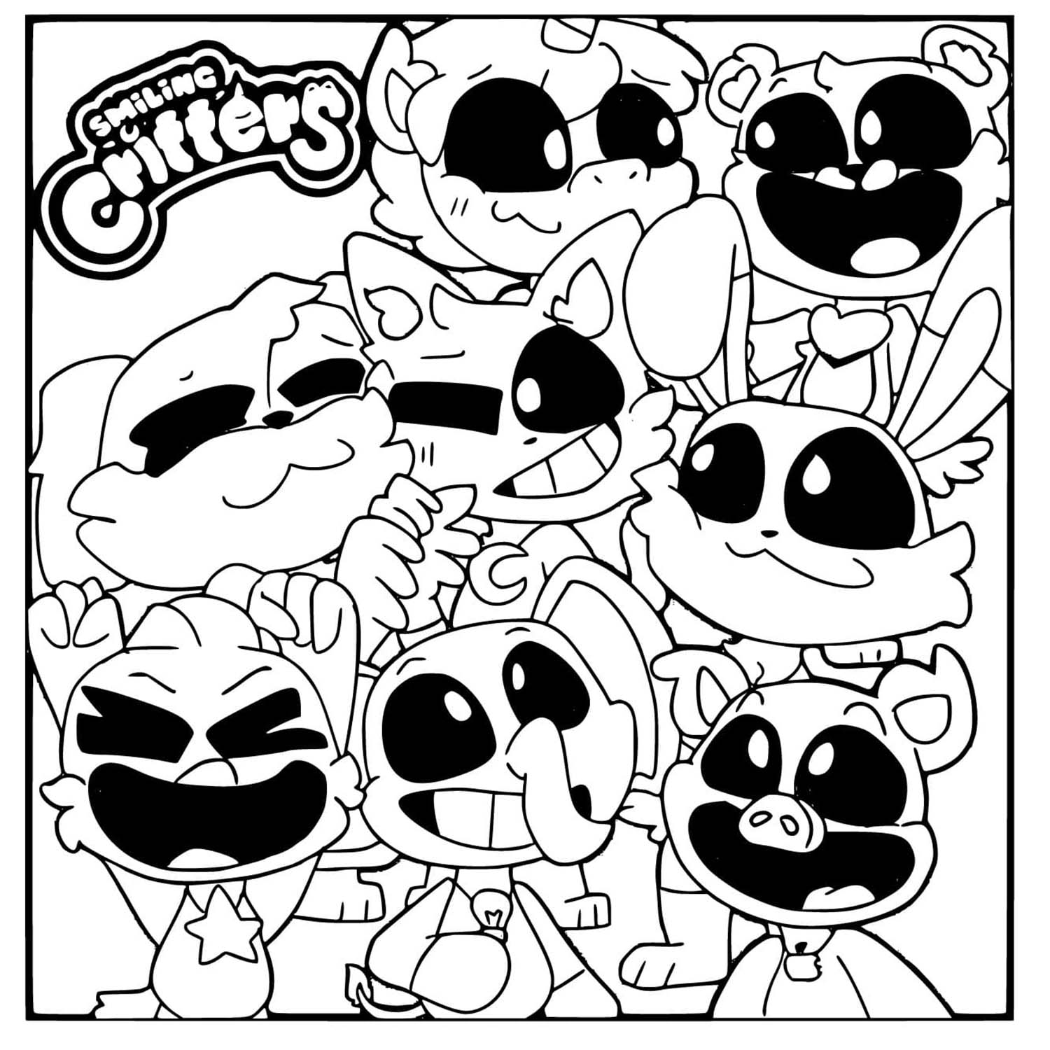 Smiling Critters para colorir DogDay