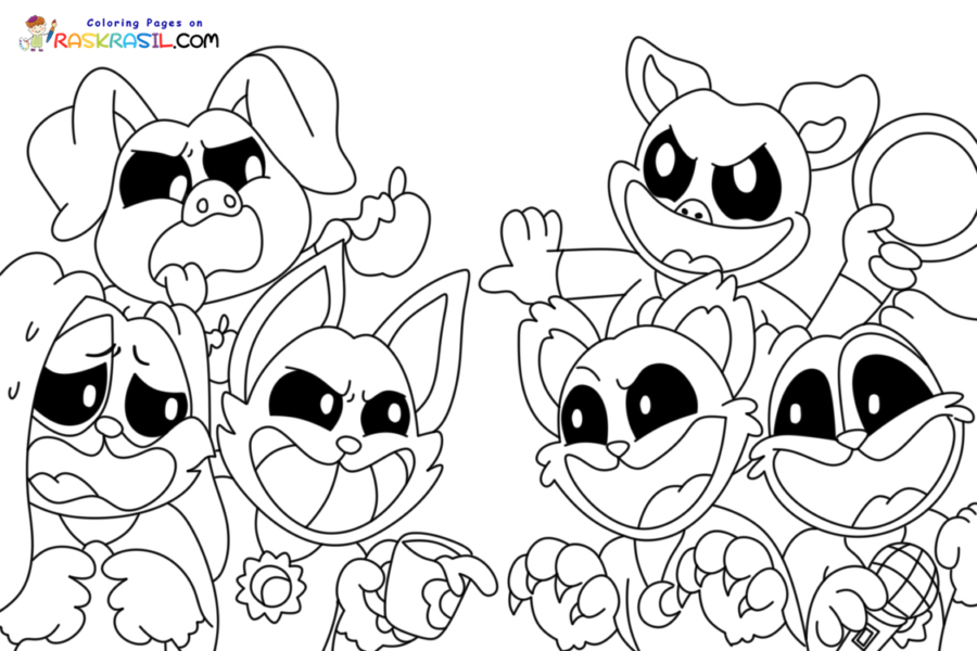 Smiling Critters para colorir DogDay