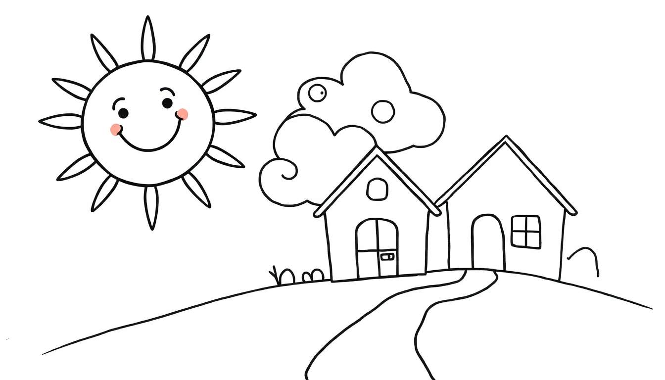 desenhos de elementos da natureza para colorir