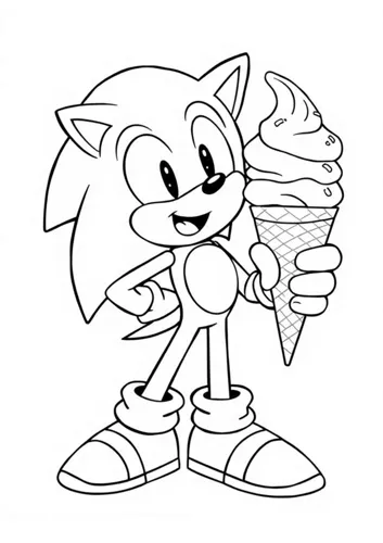 sonic para colorir infantil