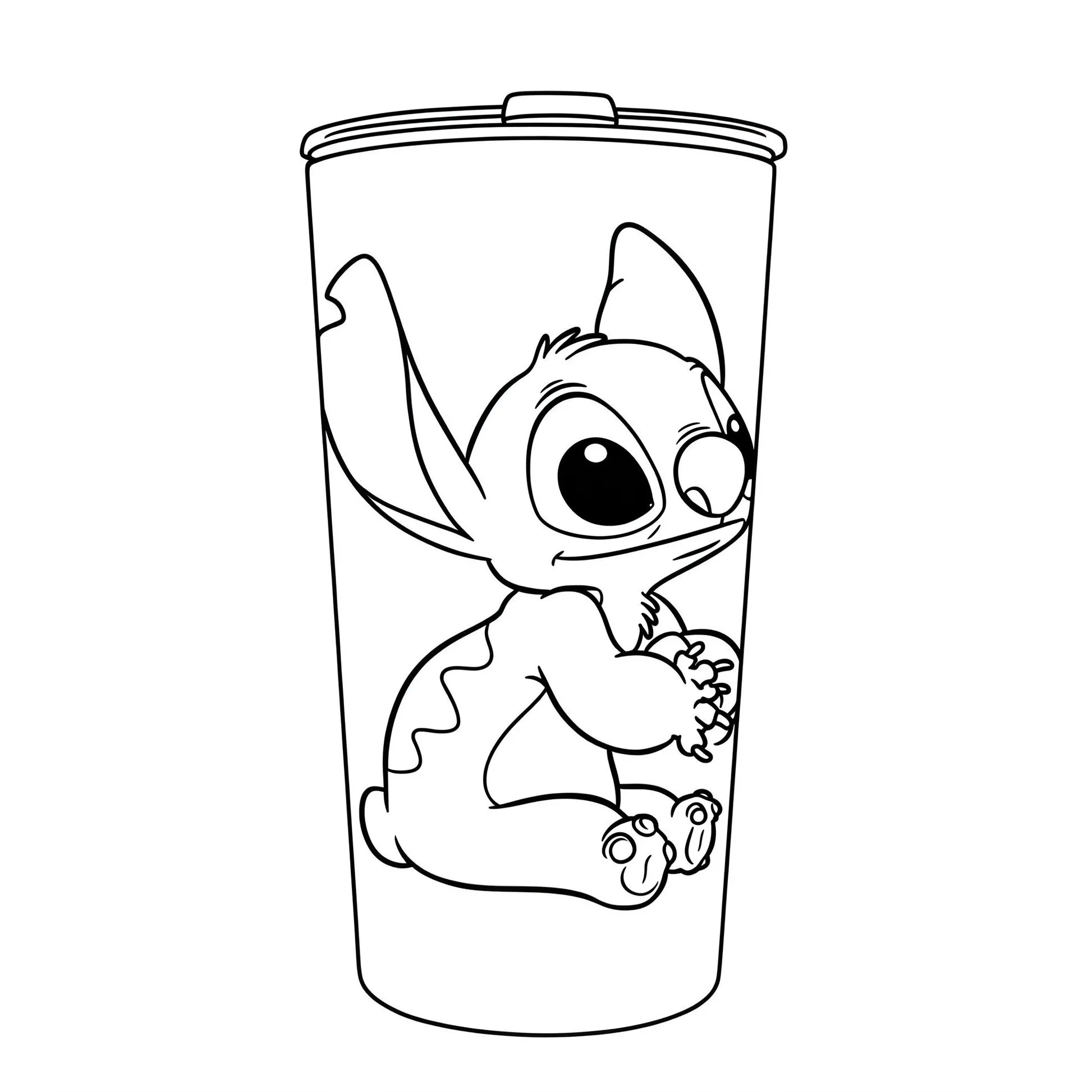 Stitch sozinho para colorir