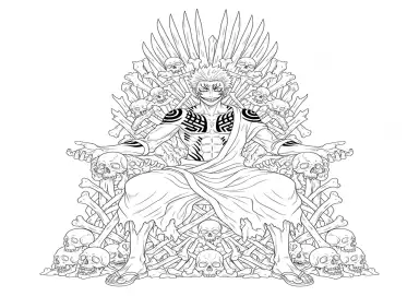 sukuna para colorir