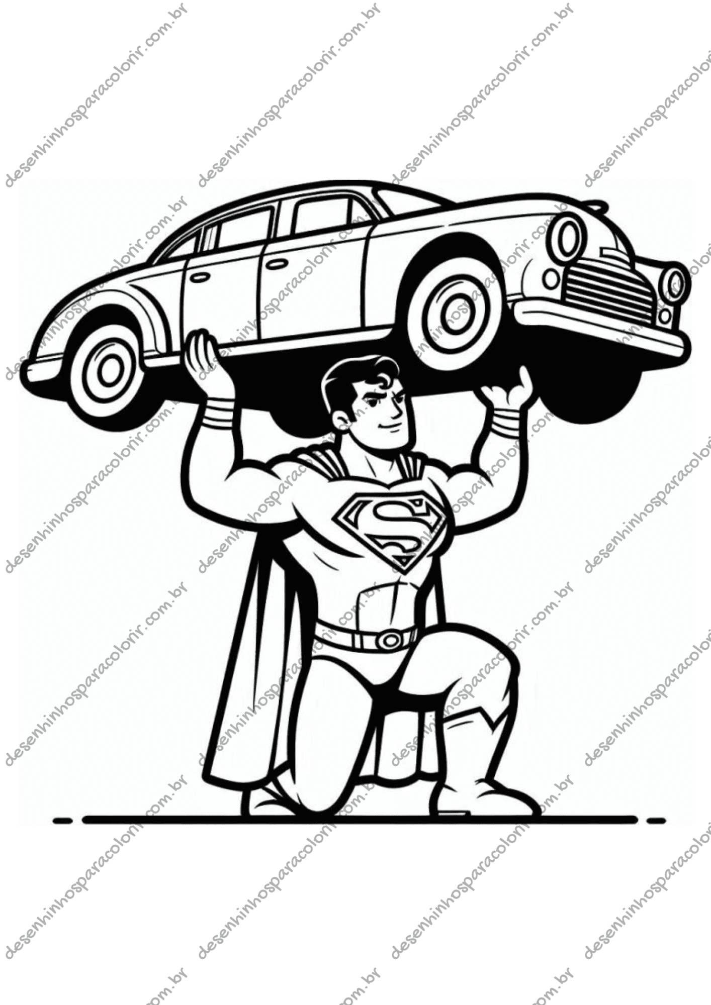 super homem para colorir
