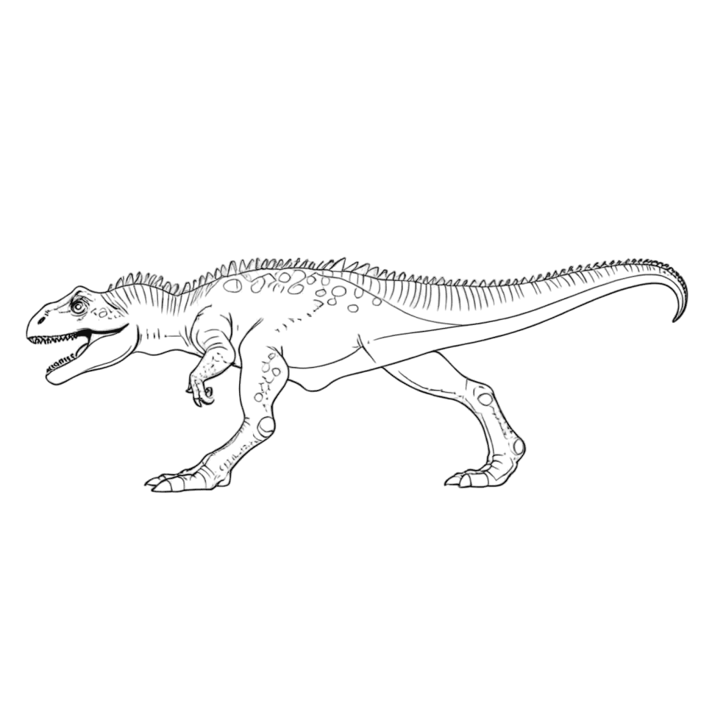 Desenho de dinossauro T-Rex para colorir