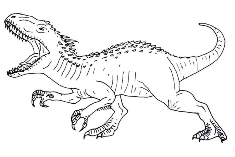 Colorir dinossauro T-Rex realista