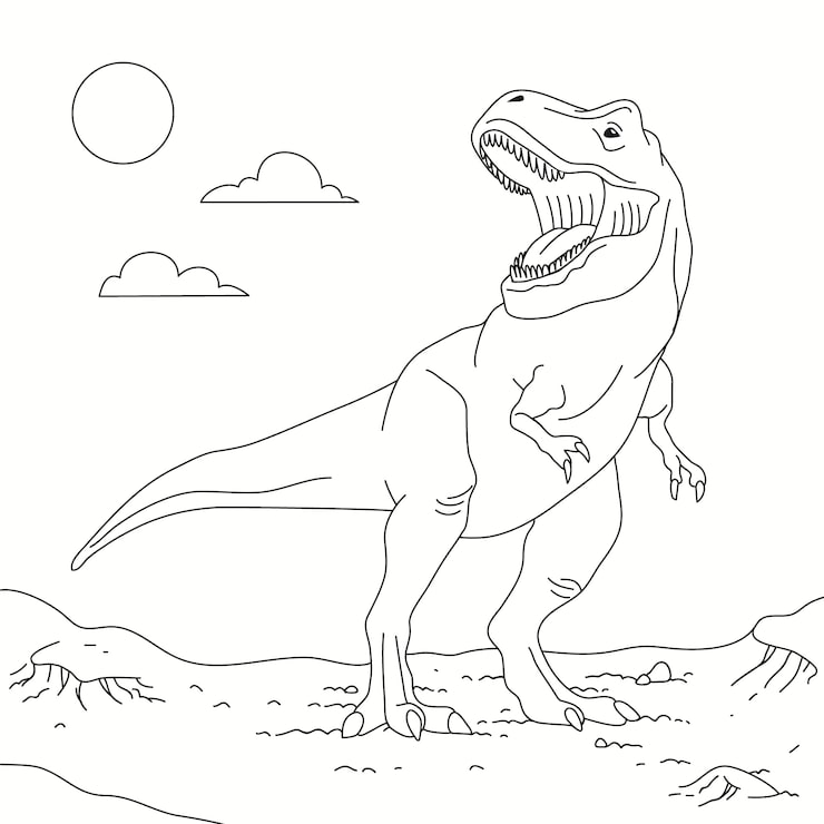 Tiranossauro Rex para pintar
