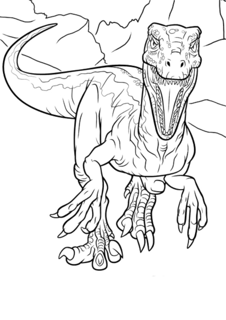 Página para colorir T-Rex infantil