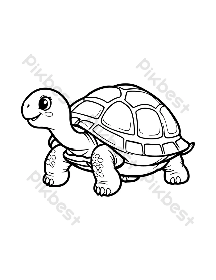 tartaruga para colorir infantil