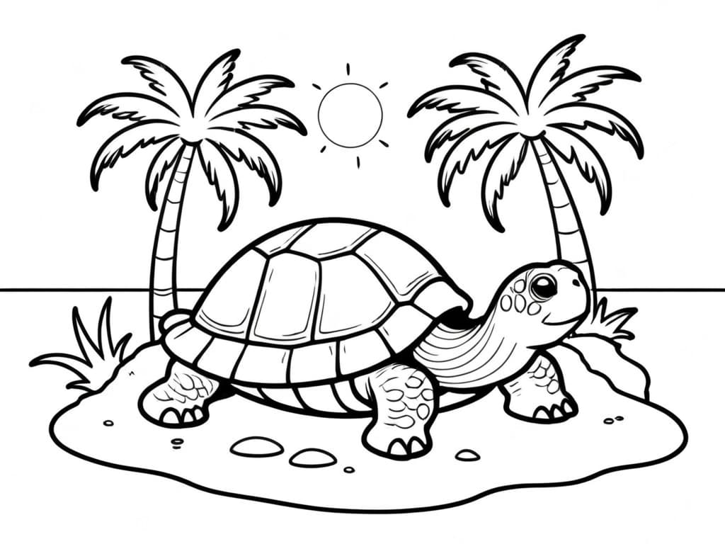 tartaruga para colorir infantil