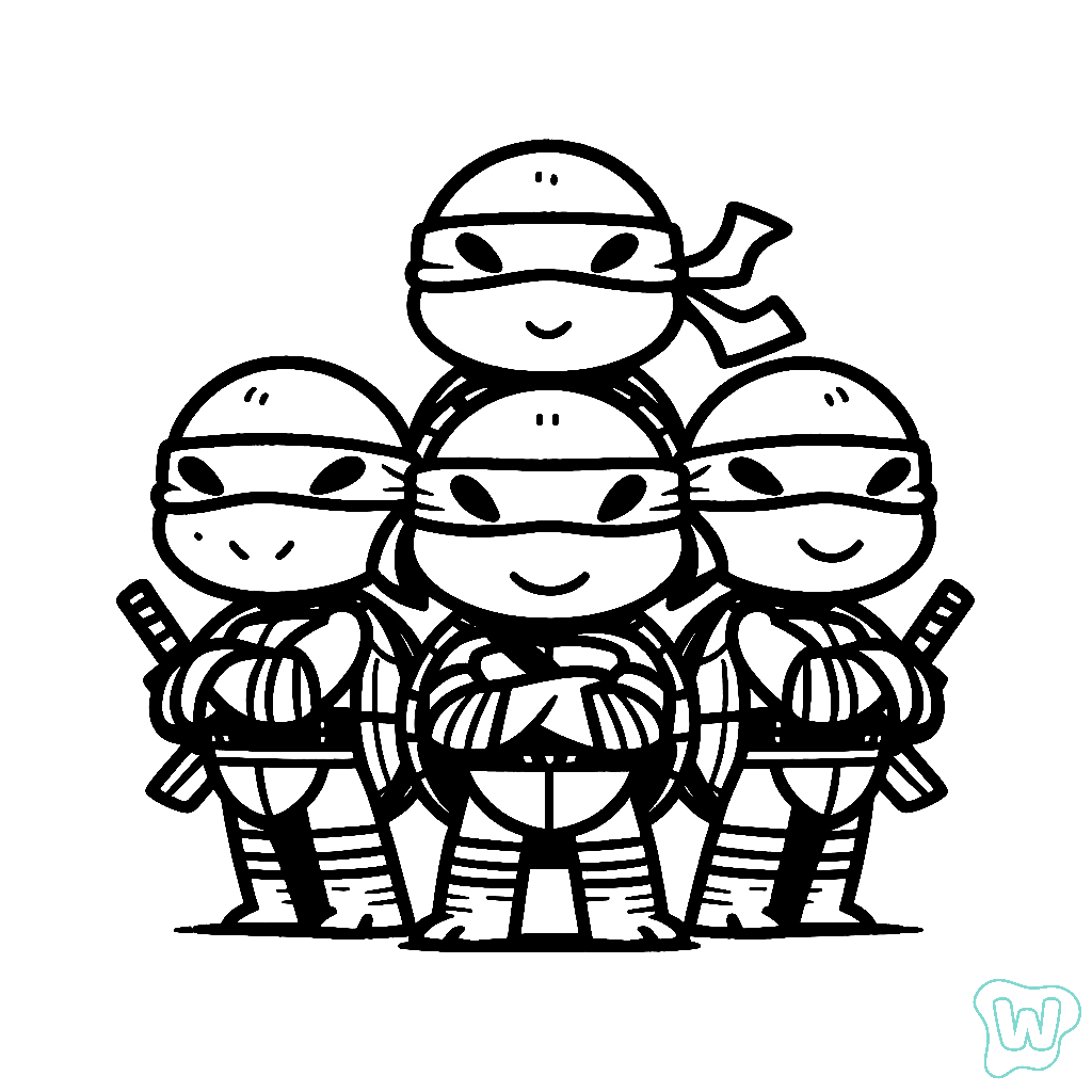 desenhos tartarugas ninja mutantes do caos para colorir