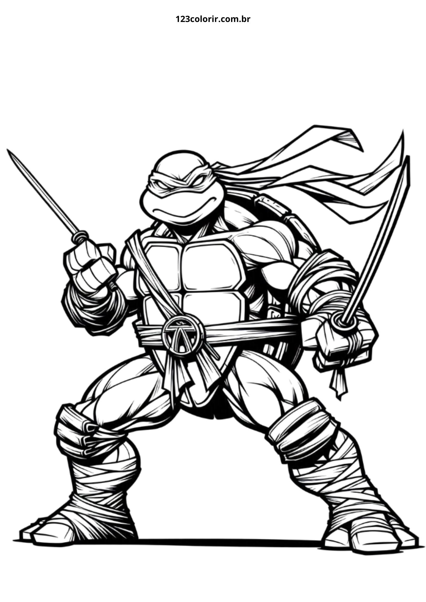 desenhos das tartarugas ninja para colorir e imprimir