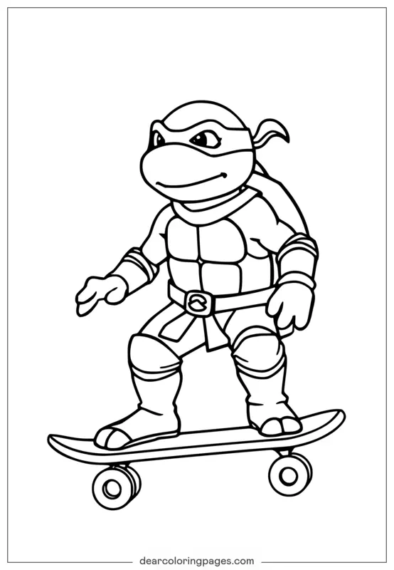 tartarugas ninja para colorir estilo clássico e detalhado