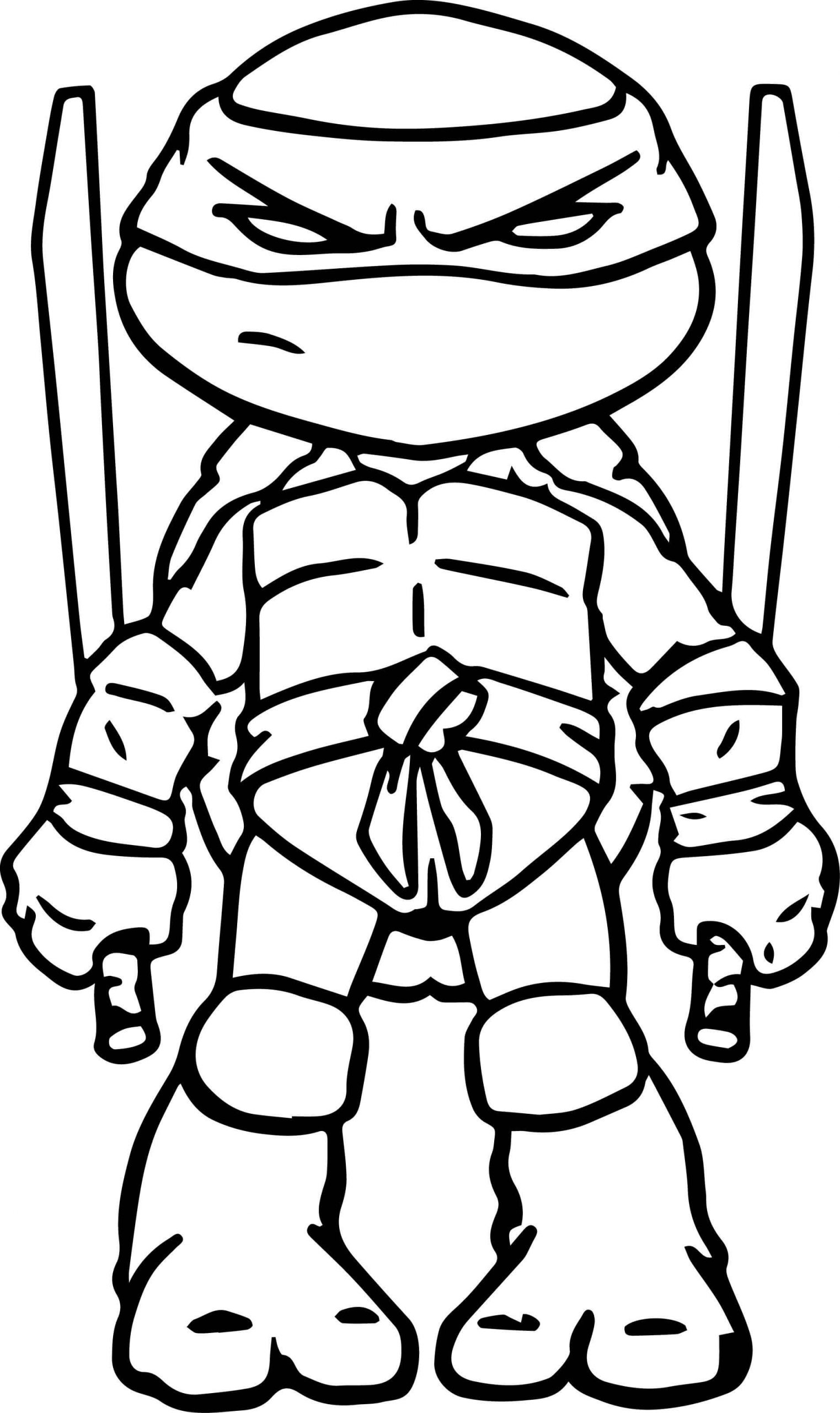 tartarugas ninja para colorir infantil e chibi