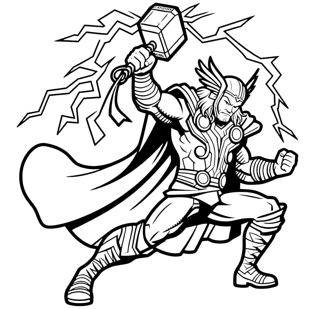 desenho do thor para imprimir