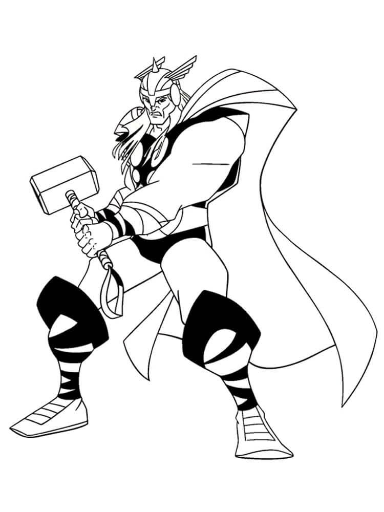 desenho do mjolnir para colorir