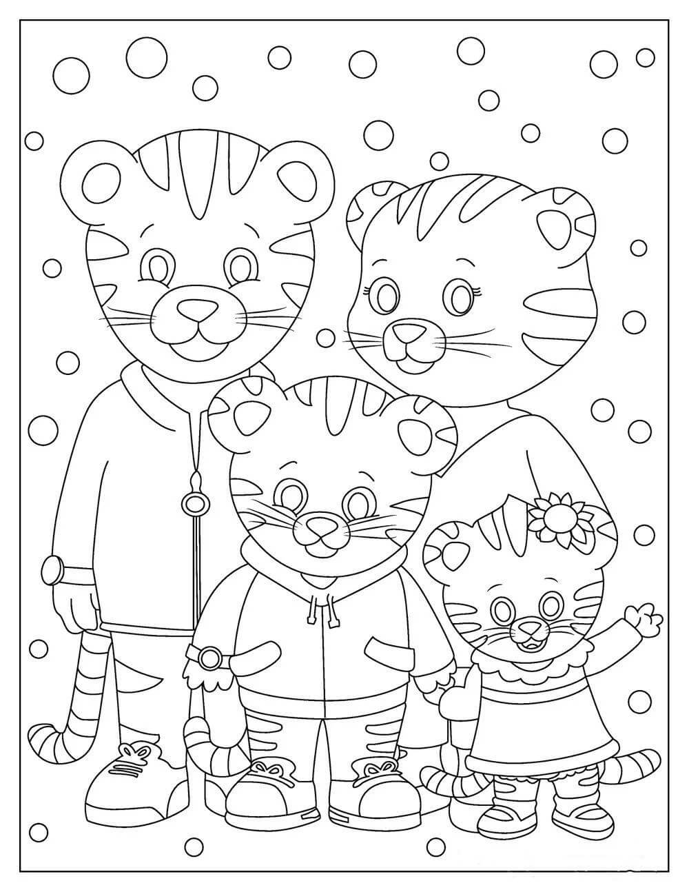 vetor tigre para colorir