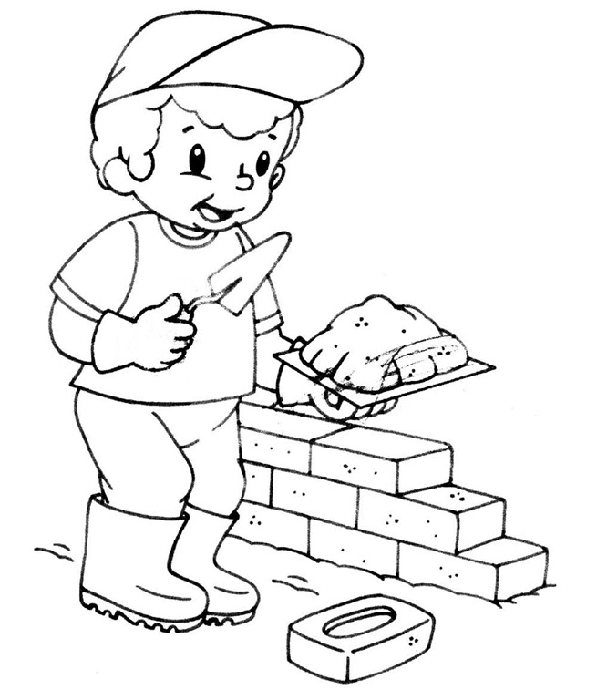 desenhos de profissões seguras para colorir