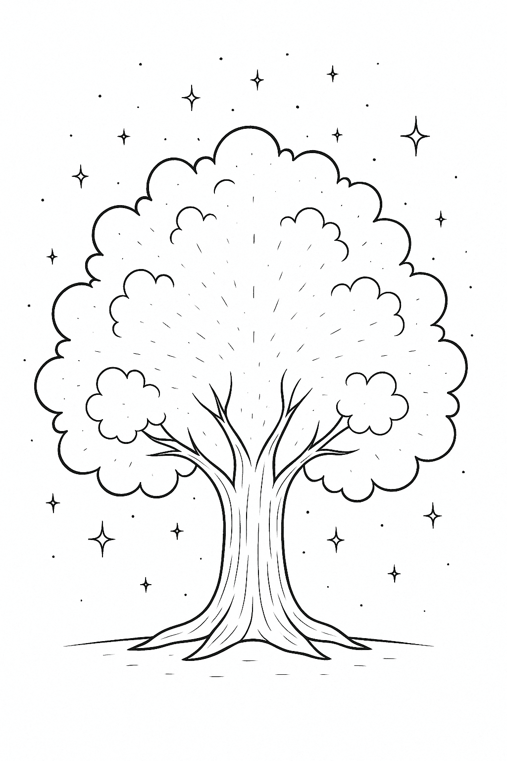 desenho de casca de árvore para colorir
