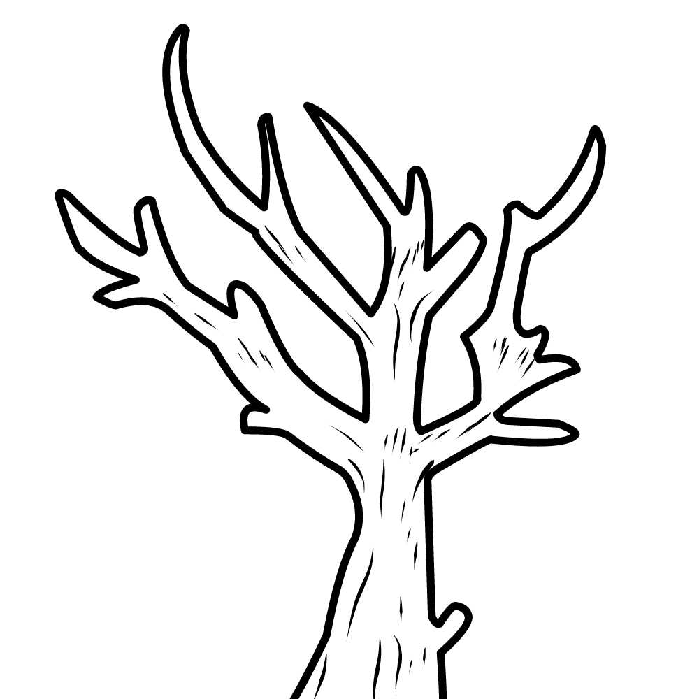 desenho de tronco de árvore para imprimir