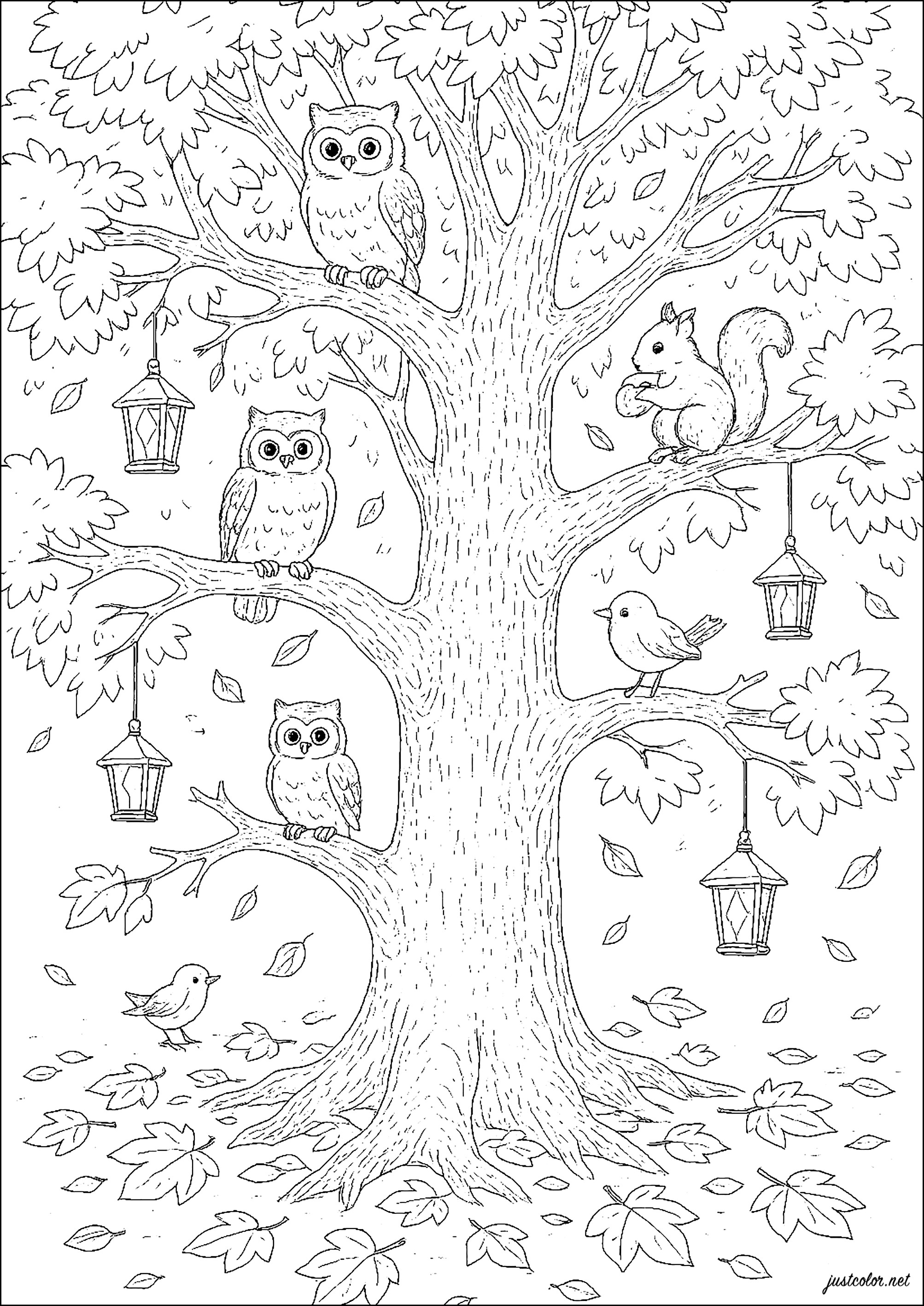 desenho de árvore para crianças colorir