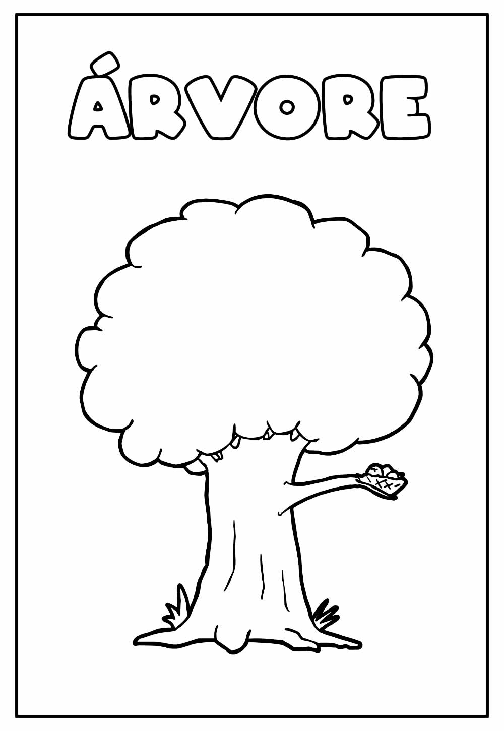 desenho de árvore para adultos colorir