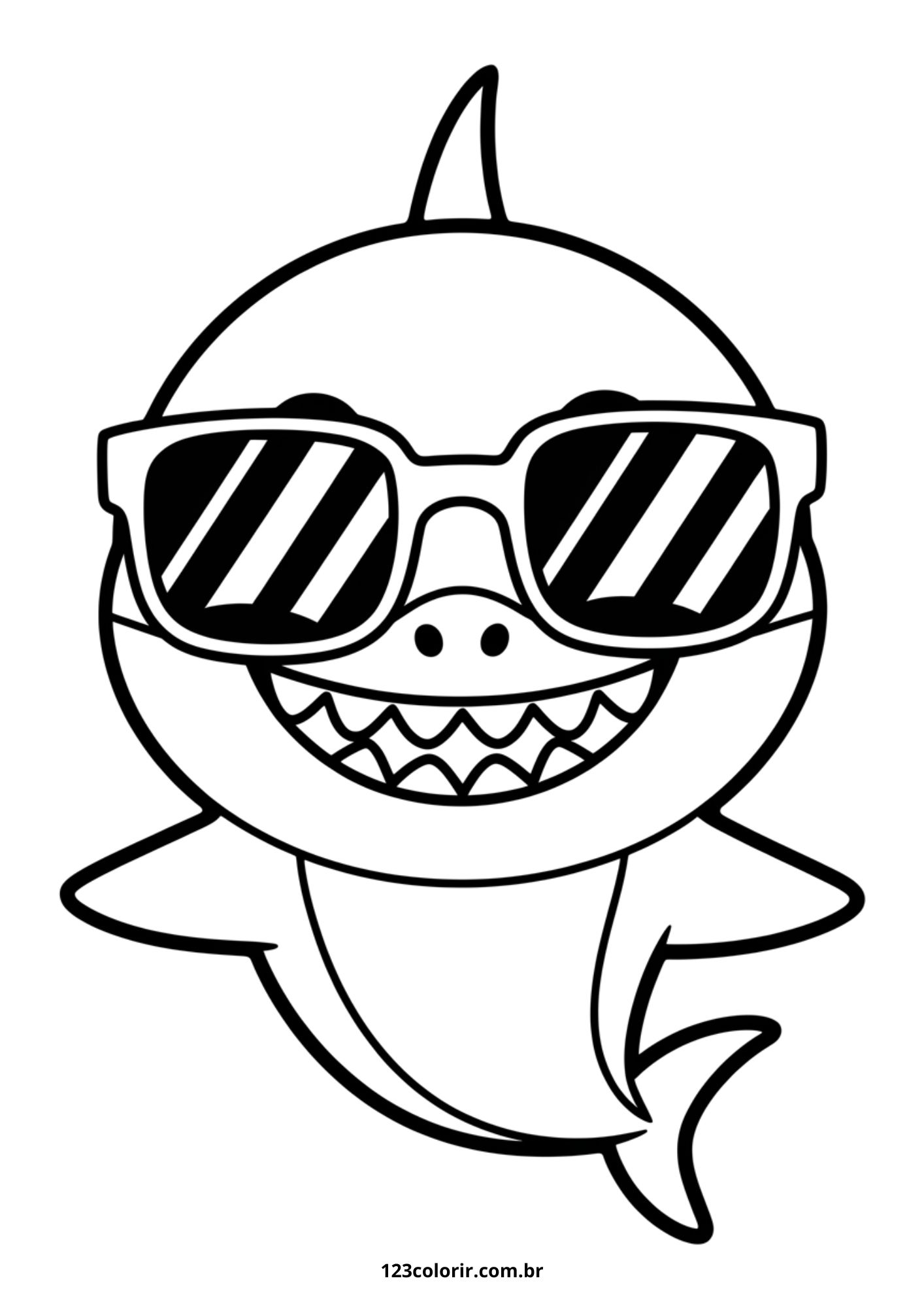desenho de tubarão para pintar