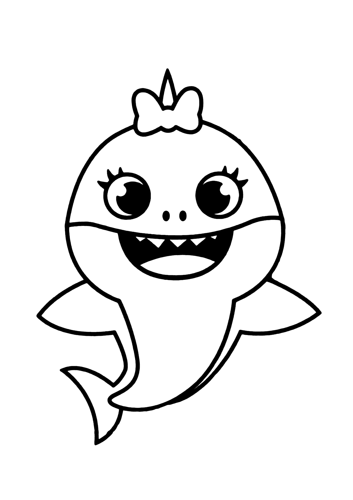 desenhos de tubarões fofos
