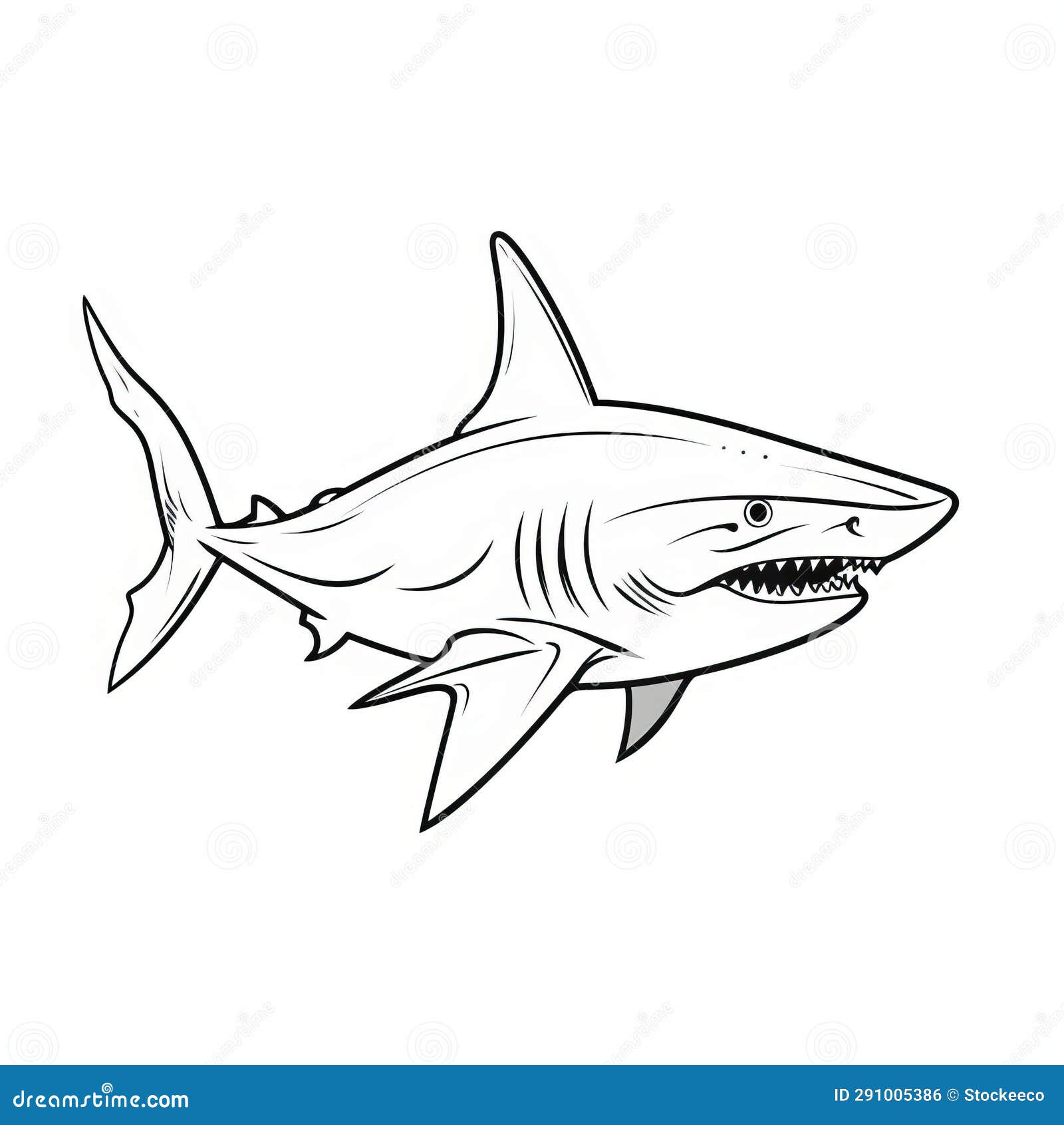 desenho de tubarão para pintar