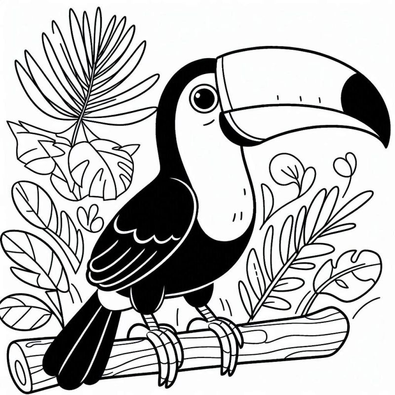 desenho de tucano para imprimir grátis