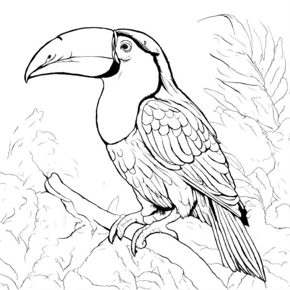 tucano para colorir online