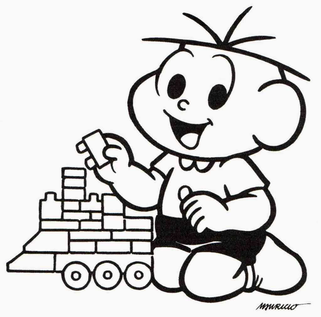 desenhos turma da mônica natal para colorir