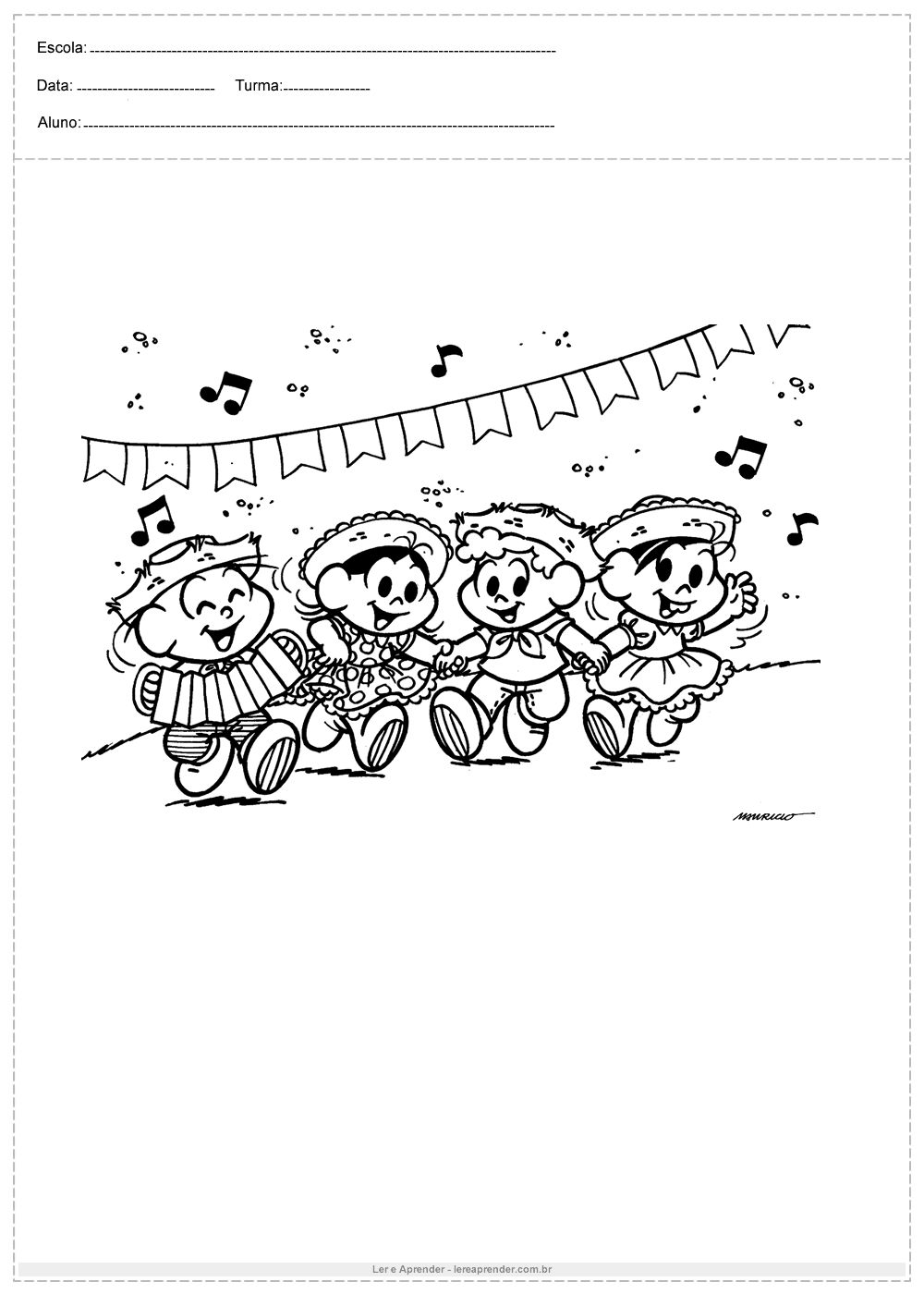 colorir turma da mônica online