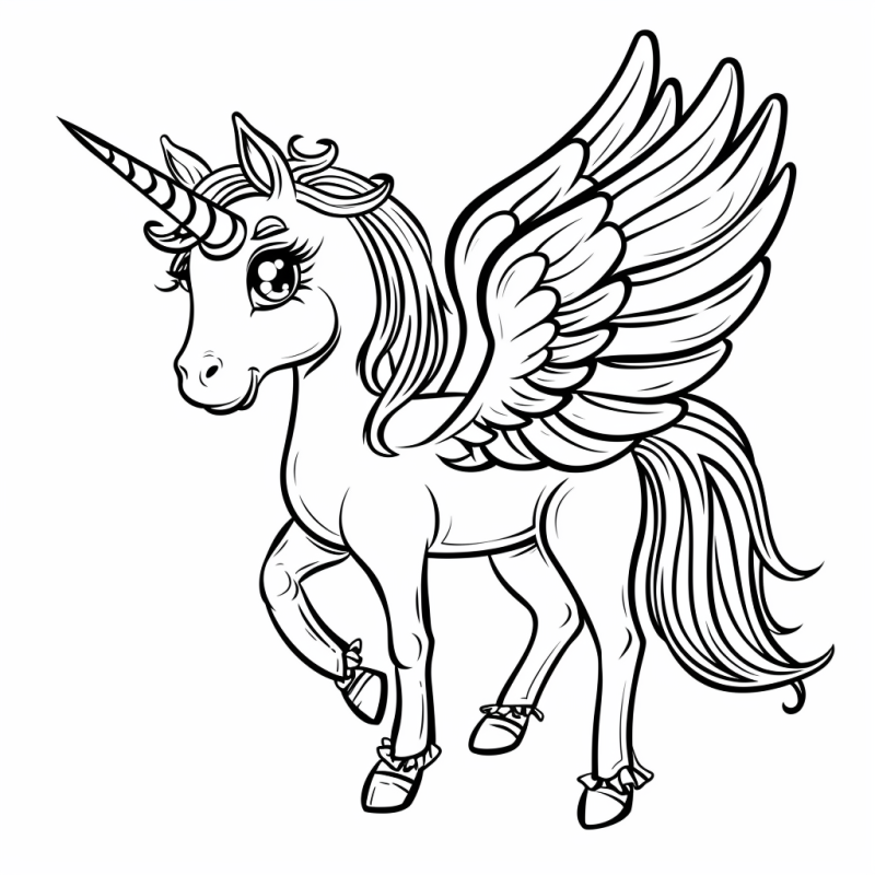 desenho unicórnio no espaço