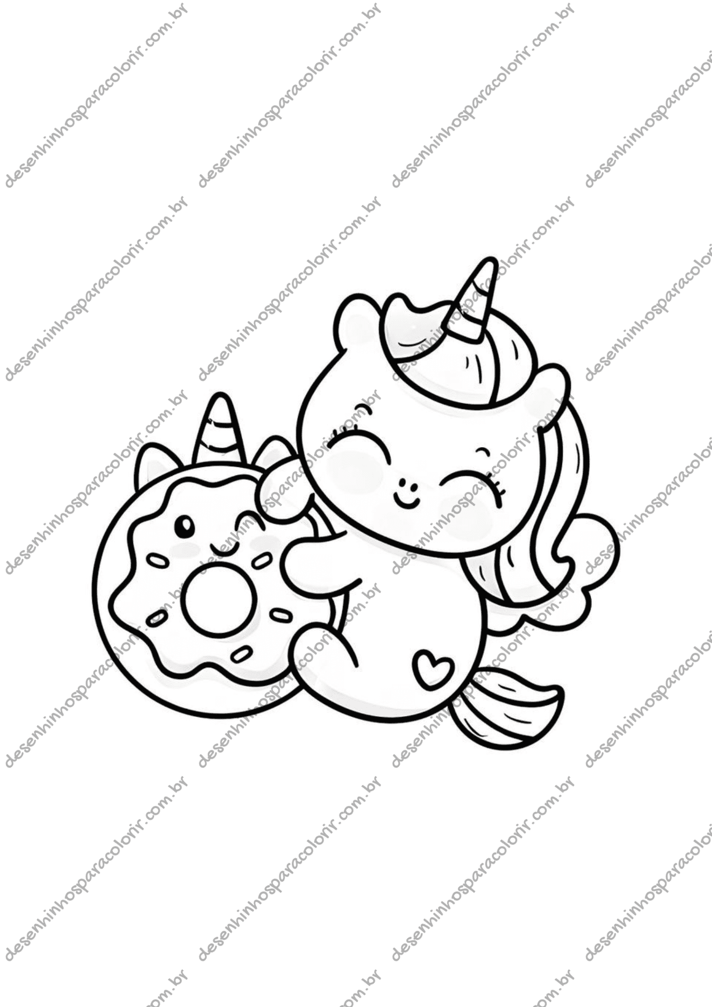 desenho unicórnio simples