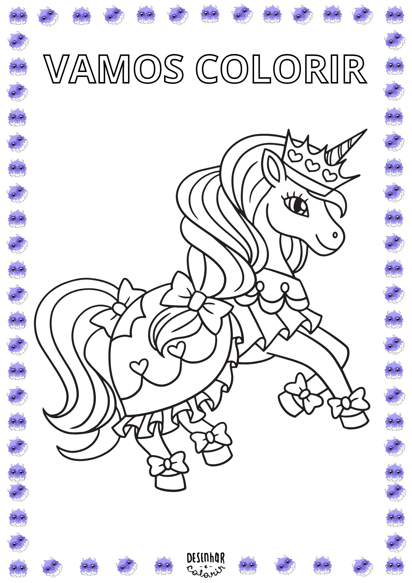 desenho unicórnio com asas