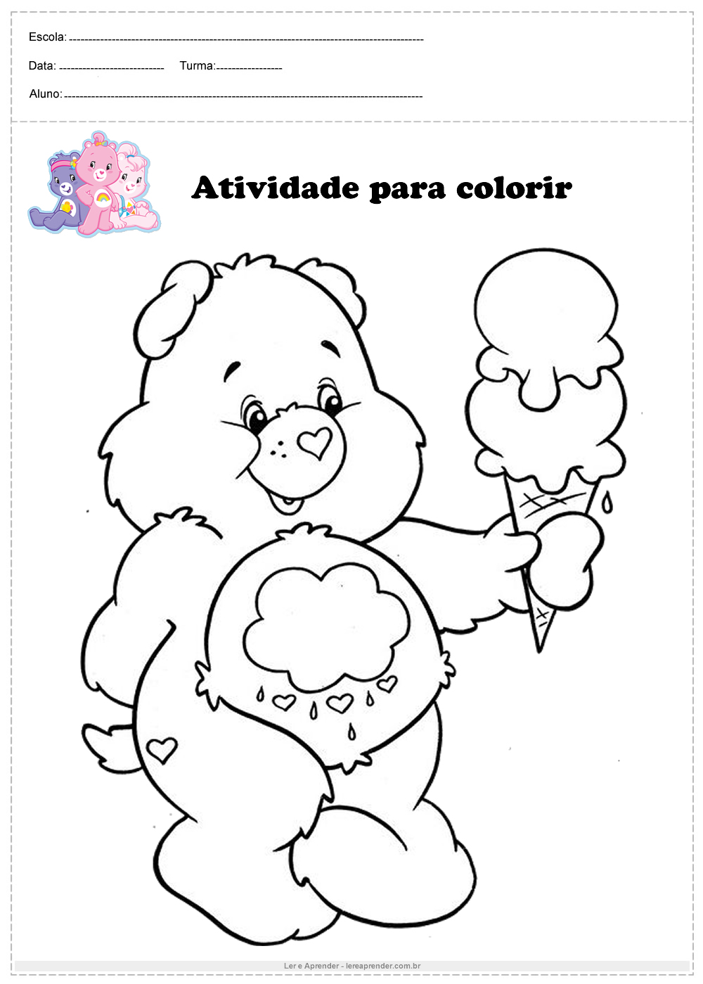 livro de colorir ursinhos carinhosos pdf