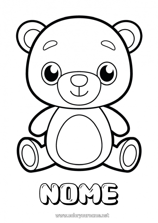 desenhos de urso marrom para colorir