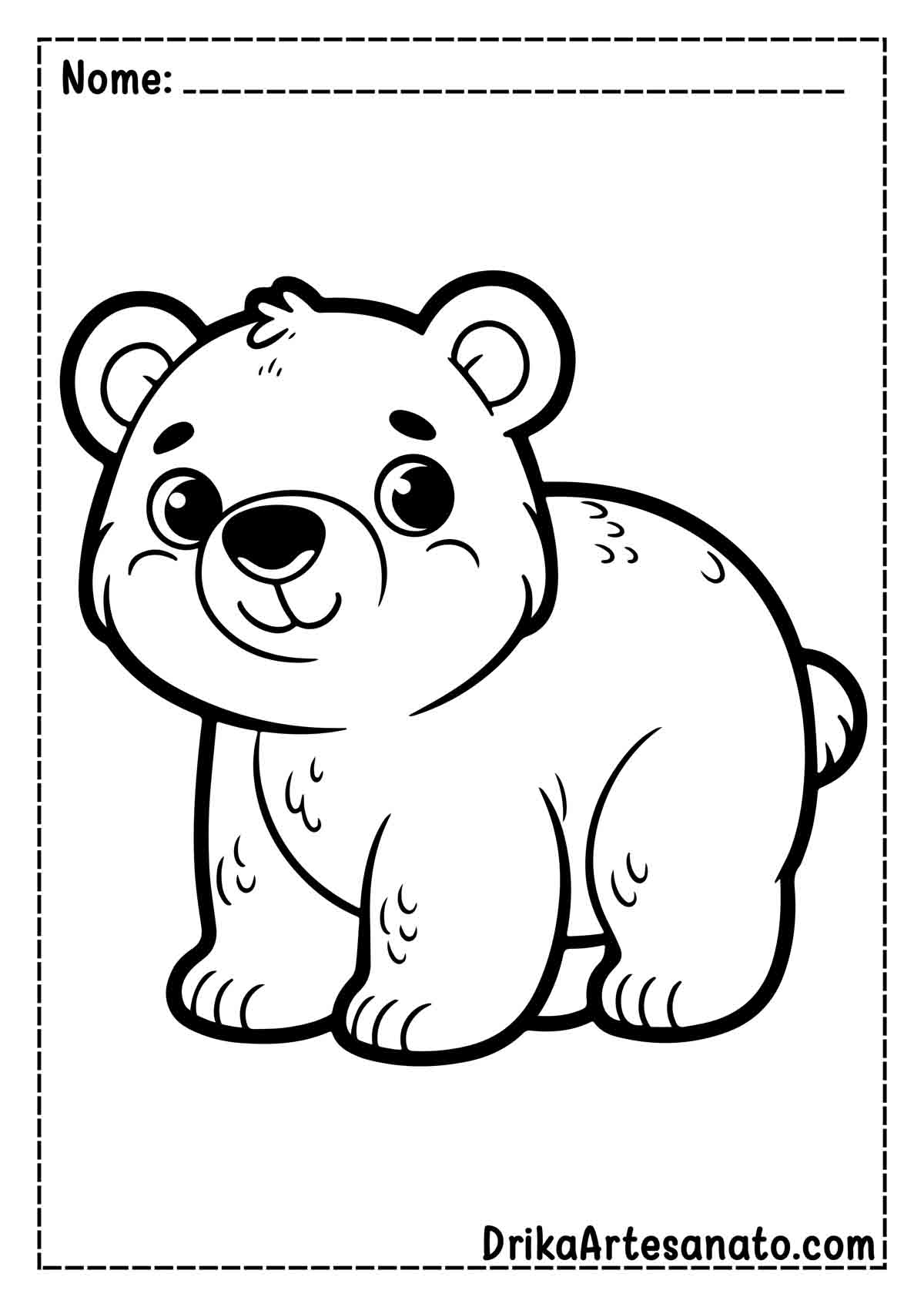 desenhos de urso kawaii para colorir