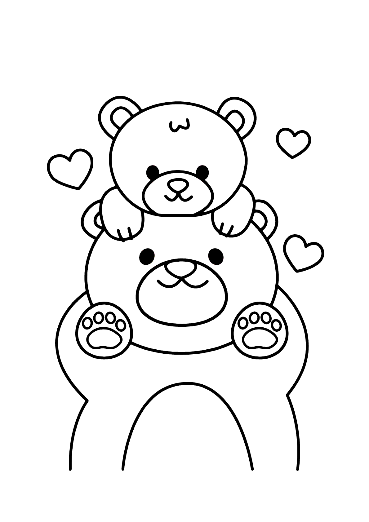desenho de urso para pintar